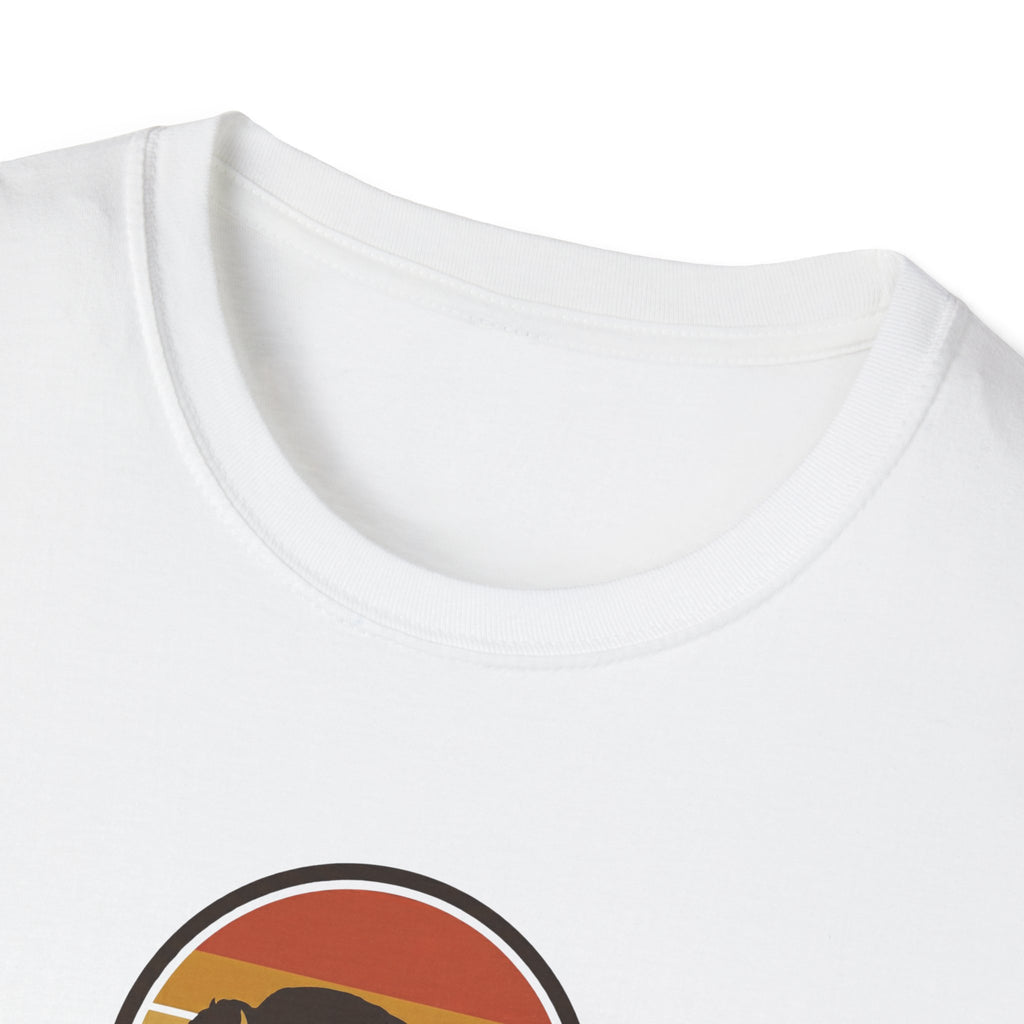 Retro Sunset Bison "Into the Storm" Graphic Tee