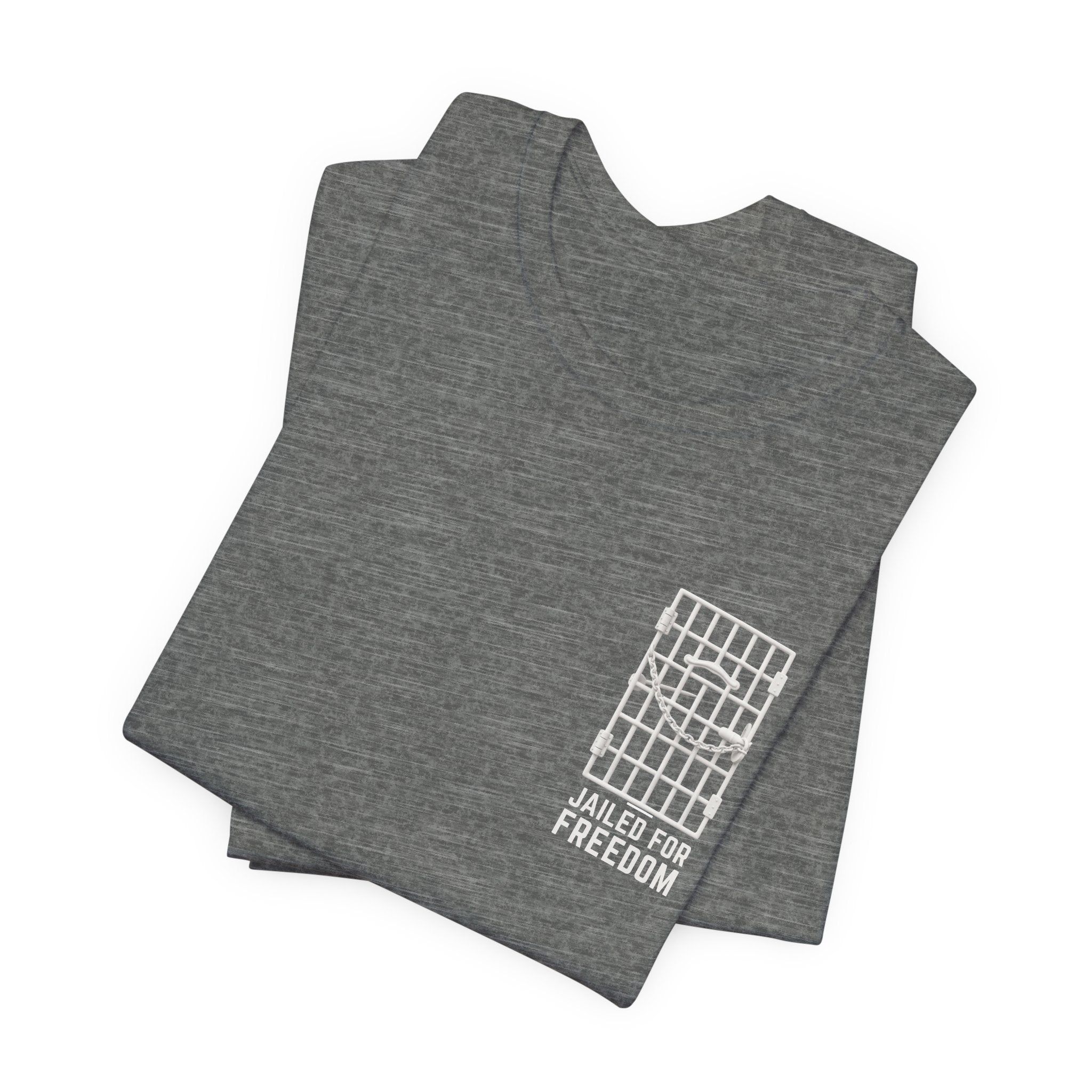 "Jailed for Freedom" Suffragist Pin T-Shirt | Minimalist Historical Design