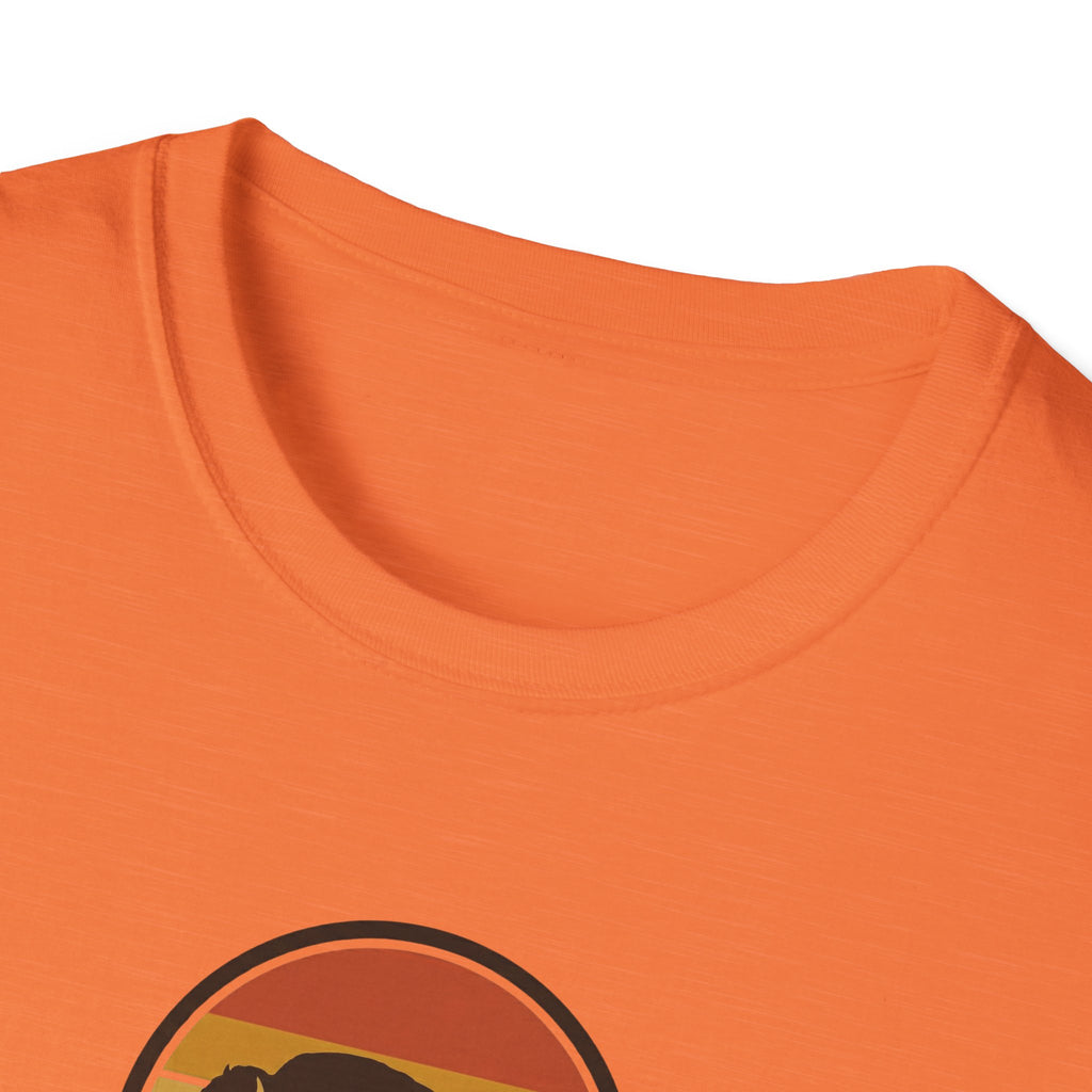 Retro Sunset Bison "Into the Storm" Graphic Tee