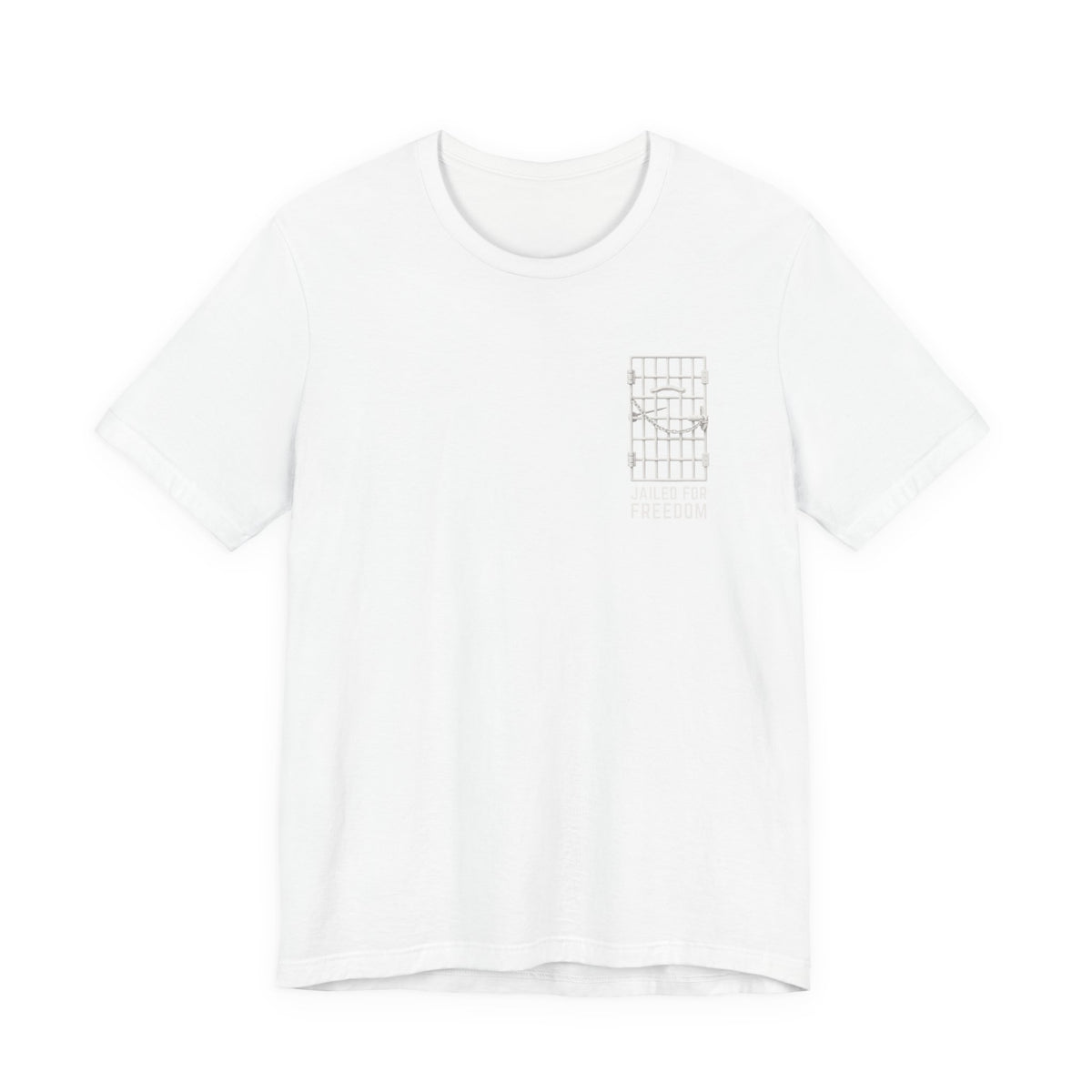 "Jailed for Freedom" Suffragist Pin T-Shirt | Minimalist Historical Design