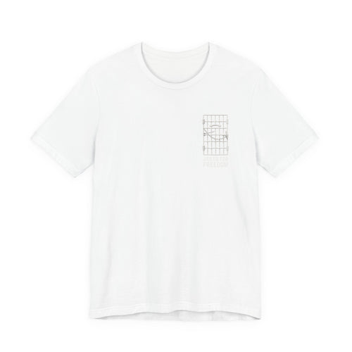 "Jailed for Freedom" Suffragist Pin T-Shirt | Minimalist Historical Design