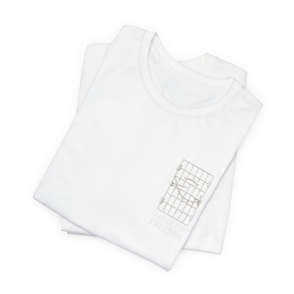 "Jailed for Freedom" Suffragist Pin T-Shirt | Minimalist Historical Design