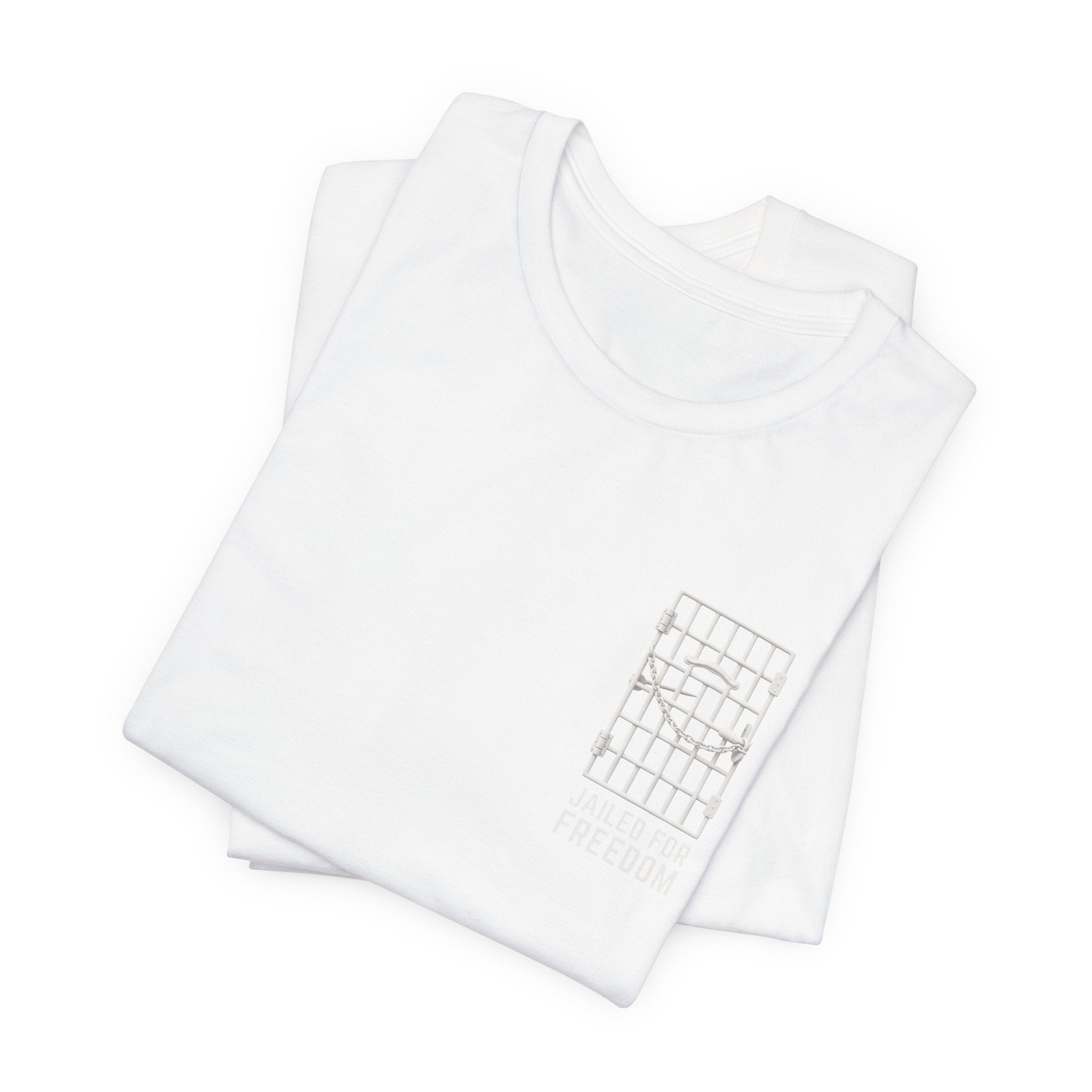"Jailed for Freedom" Suffragist Pin T-Shirt | Minimalist Historical Design