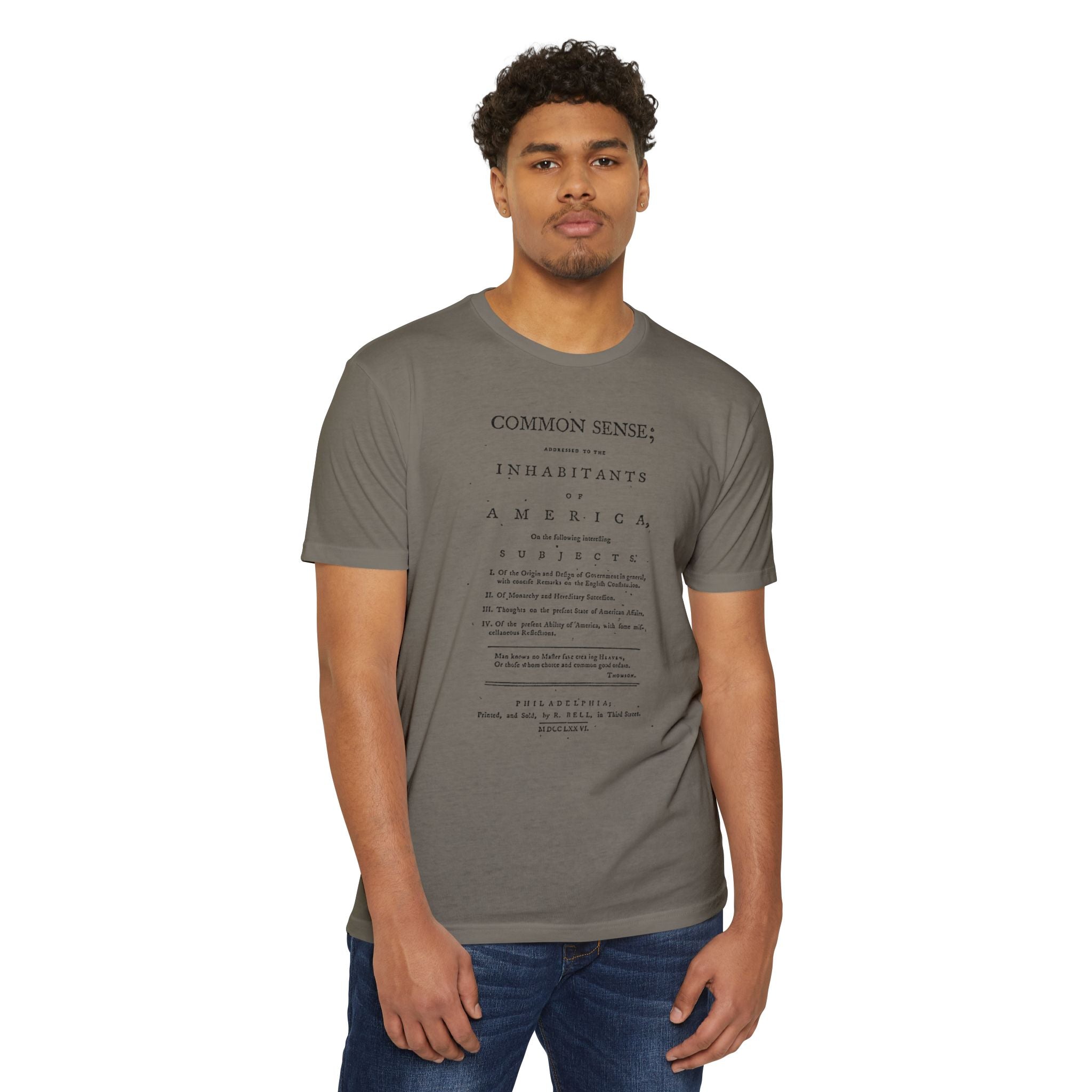 Thomas Paine Common Sense T-Shirt | Historical Typography Tee