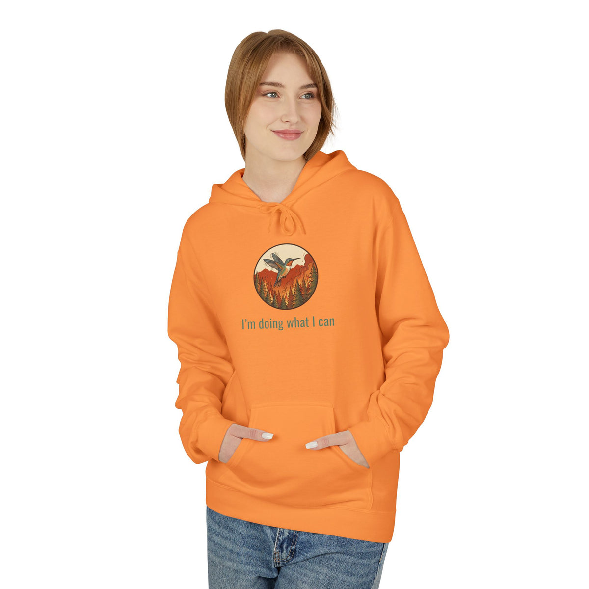 I'm Doing What I Can Hummingbird Graphic Hoodie