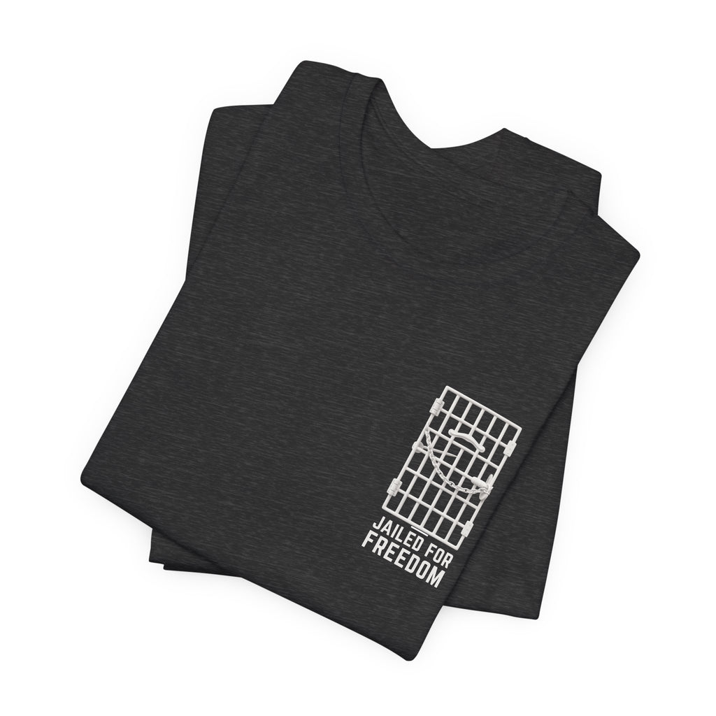 "Jailed for Freedom" Suffragist Pin T-Shirt | Minimalist Historical Design