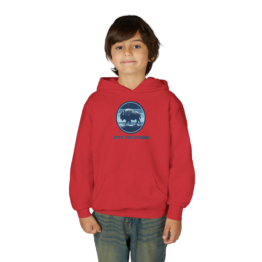 Into the Storm Bison Youth Hoodie