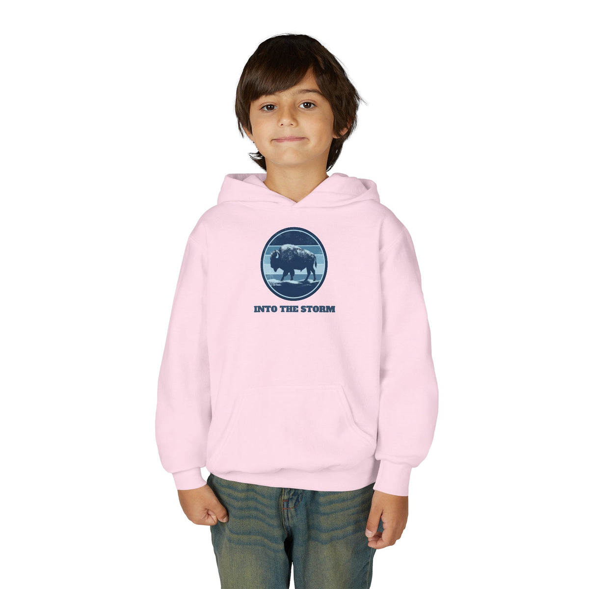 Into the Storm Bison Youth Hoodie