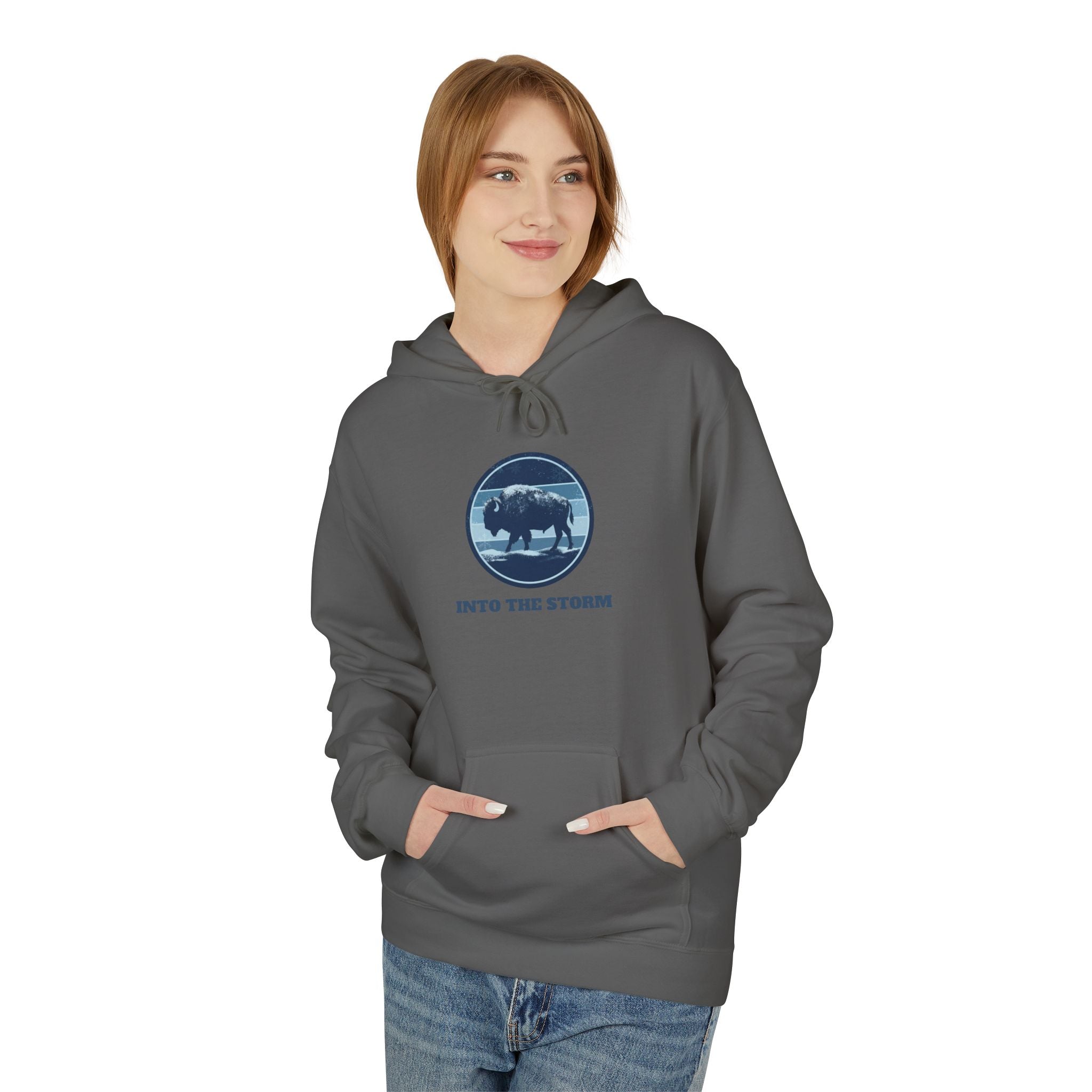 Winter Bison "Into the Storm" Graphic Hoodie