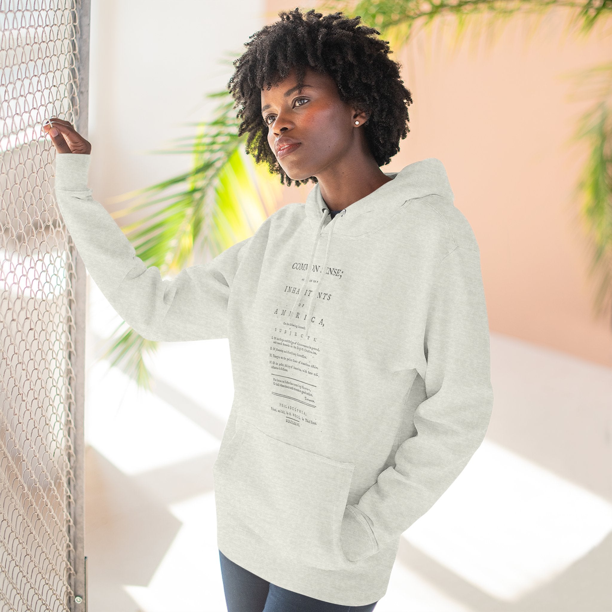Thomas Paine Common Sense Title Page Hoodie | Historical Vintage Sweatshirt