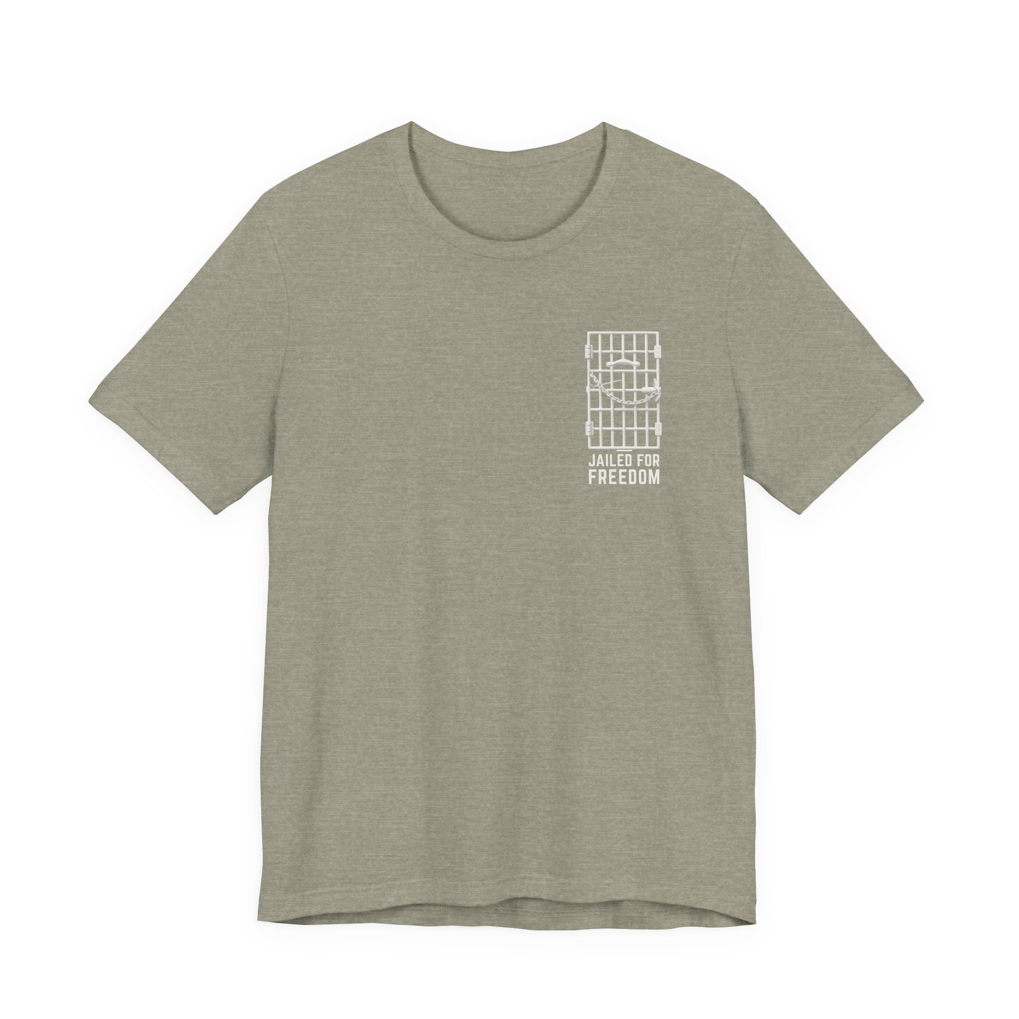 "Jailed for Freedom" Suffragist Pin T-Shirt | Minimalist Historical Design