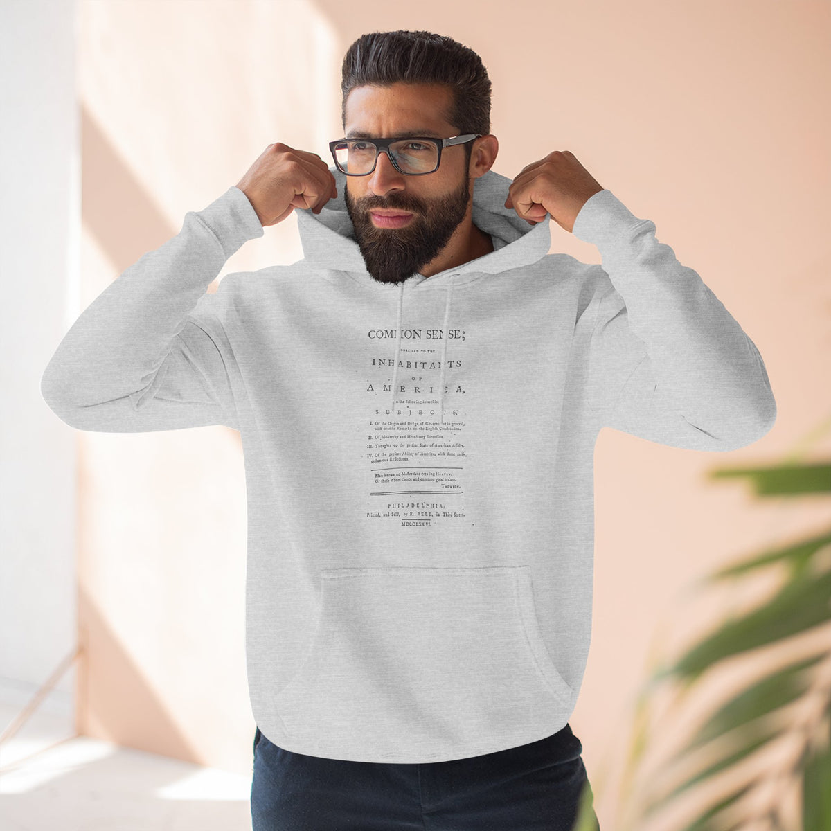 Thomas Paine Common Sense Title Page Hoodie | Historical Vintage Sweatshirt