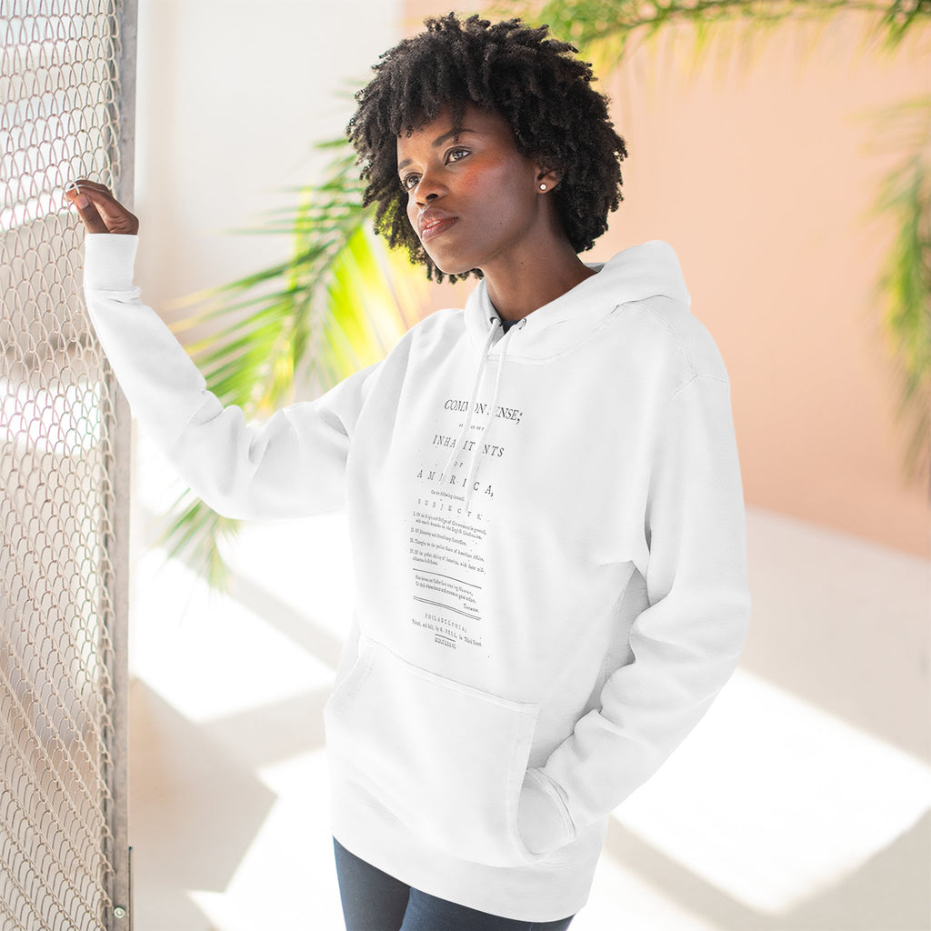 Thomas Paine Common Sense Title Page Hoodie | Historical Vintage Sweatshirt