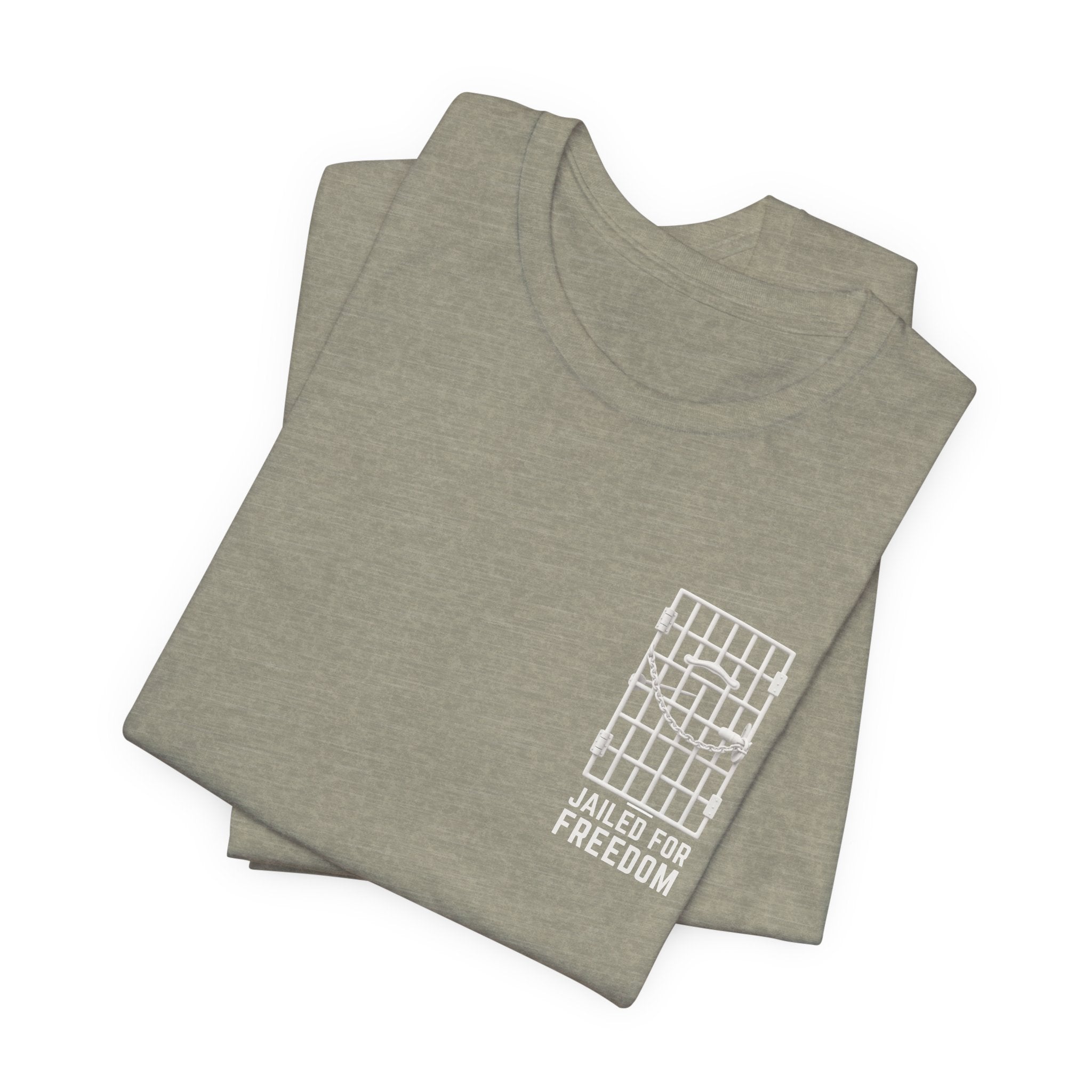 "Jailed for Freedom" Suffragist Pin T-Shirt | Minimalist Historical Design