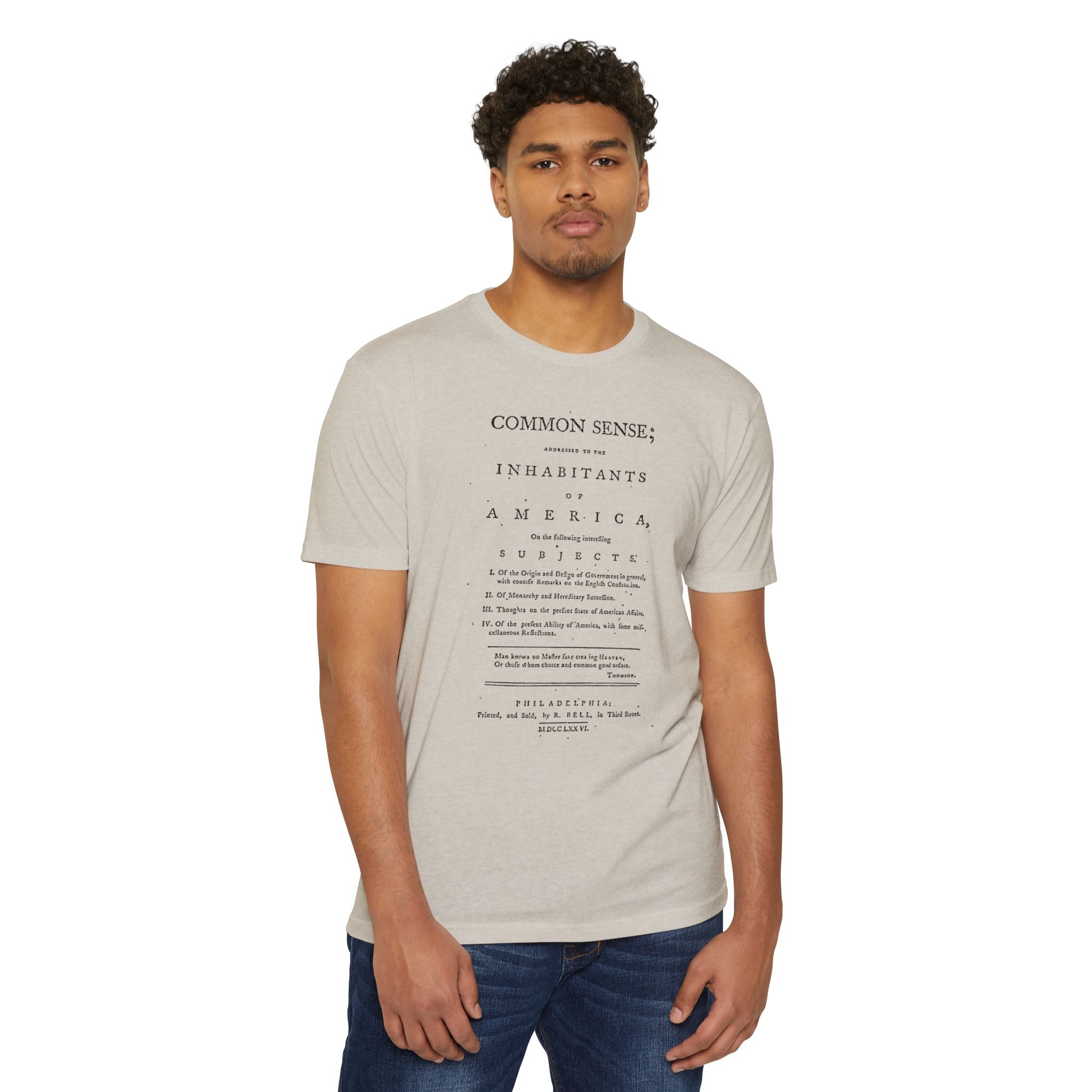 Thomas Paine Common Sense T-Shirt | Historical Typography Tee