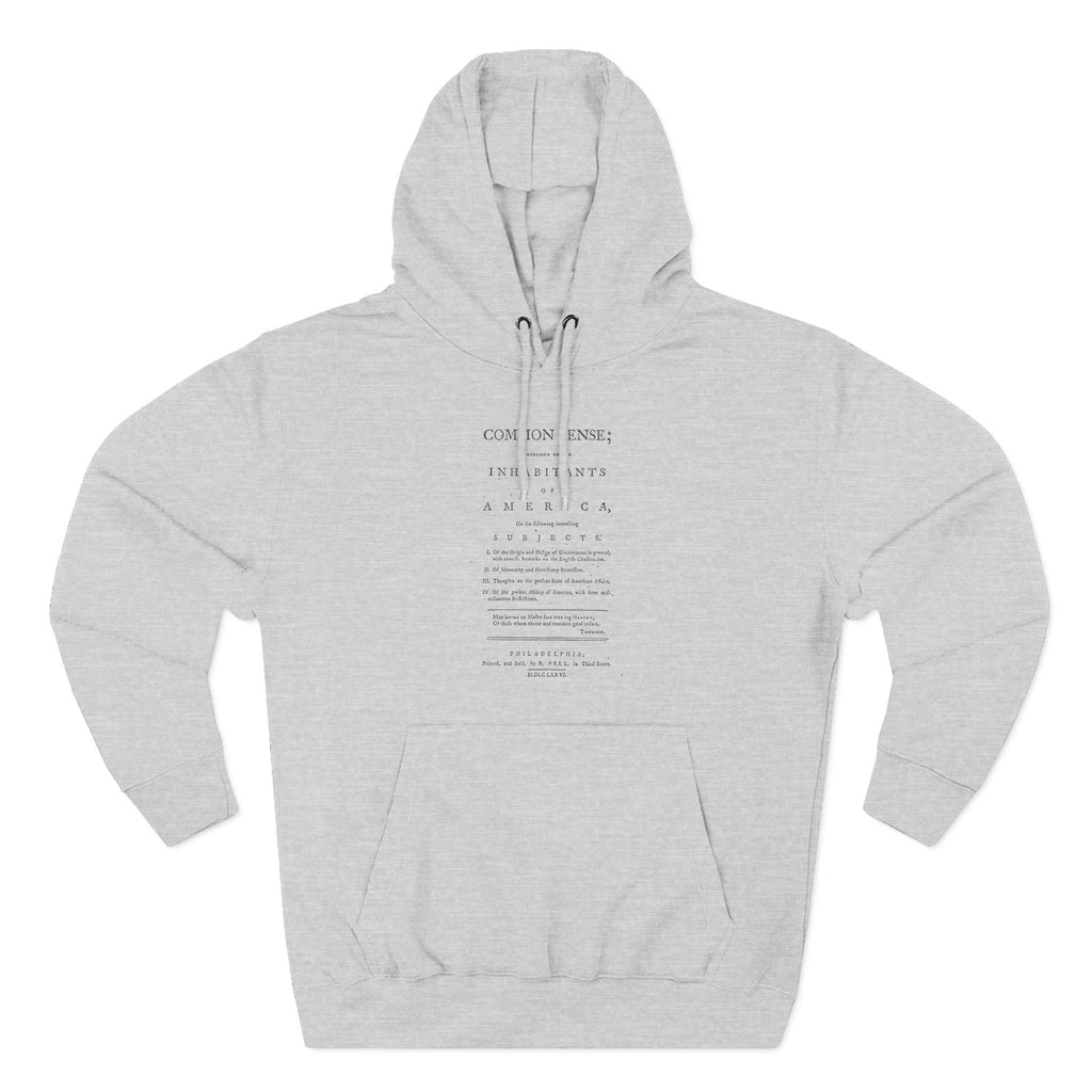 Thomas Paine Common Sense Title Page Hoodie | Historical Vintage Sweatshirt