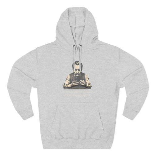 Friedrich Nietzsche Abyss Doomscrolling Hoodie | Dark Academia Philosophy Sweatshirt