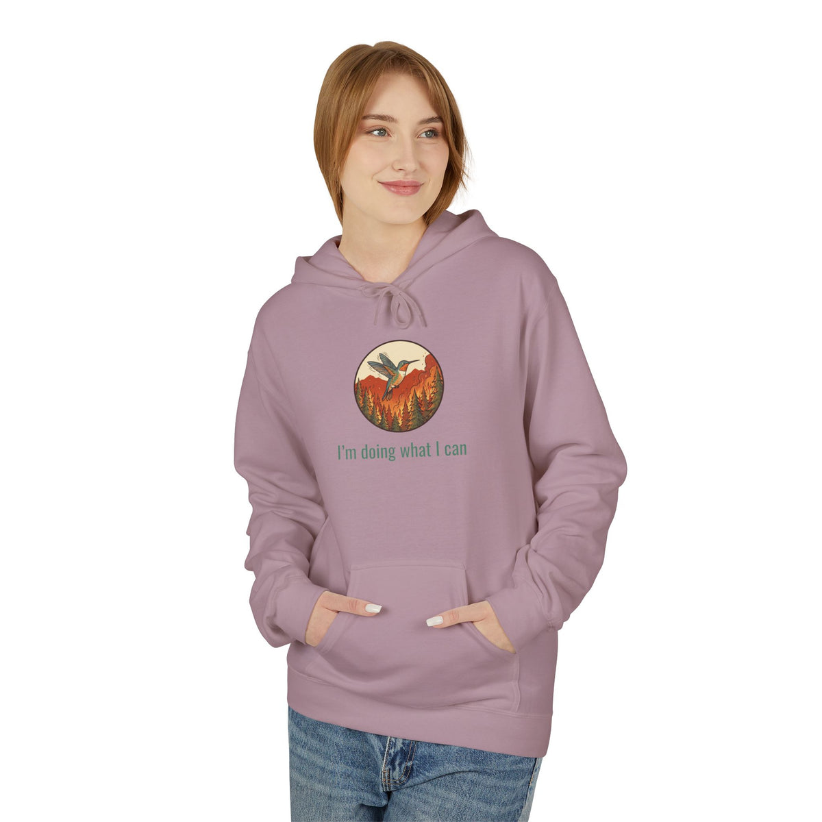 I'm Doing What I Can Hummingbird Graphic Hoodie