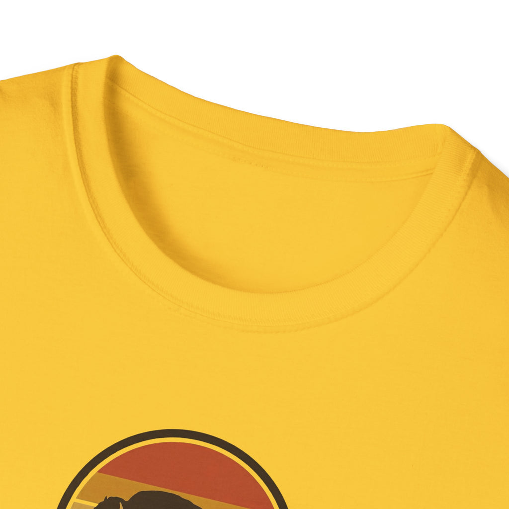 Retro Sunset Bison "Into the Storm" Graphic Tee