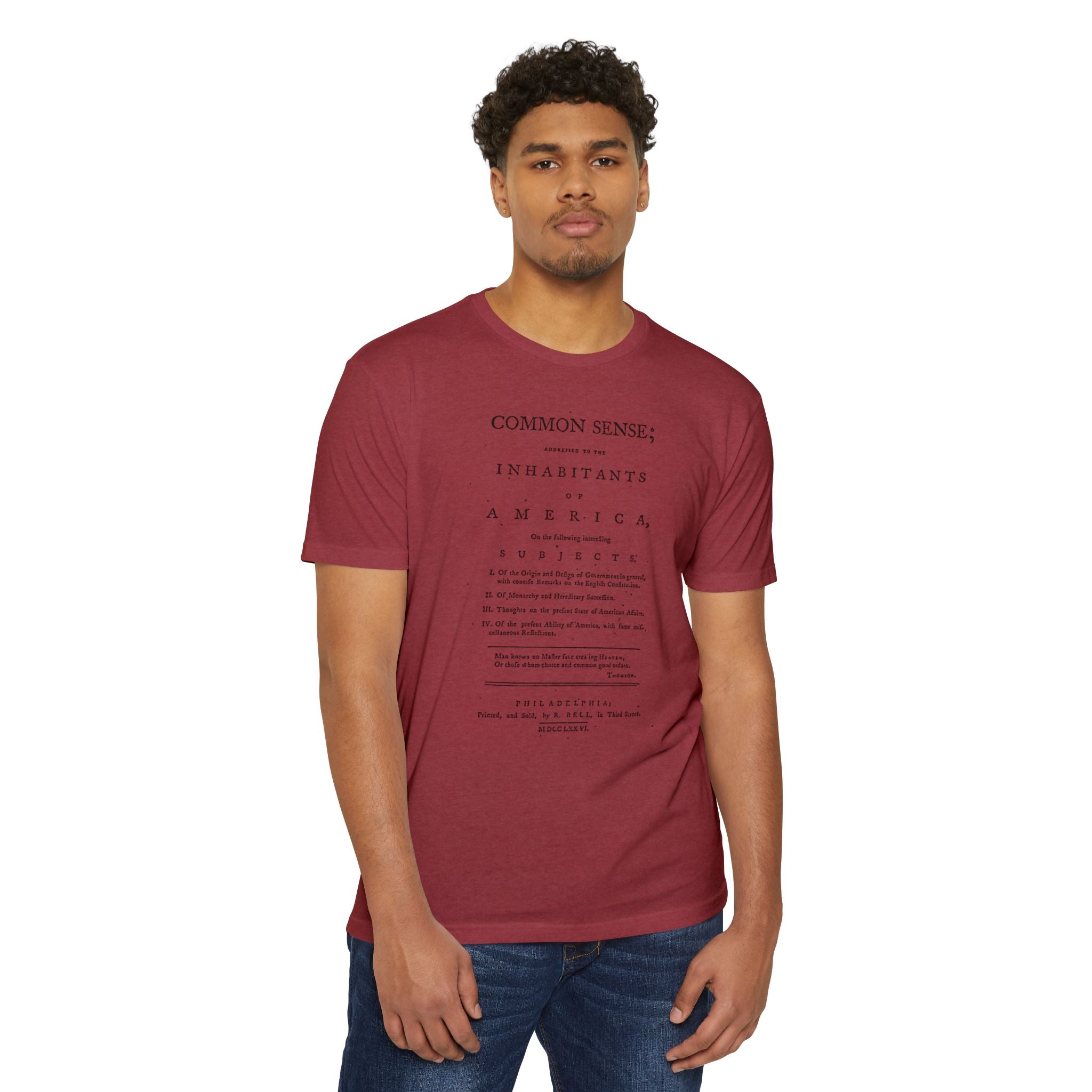 Thomas Paine Common Sense T-Shirt | Historical Typography Tee