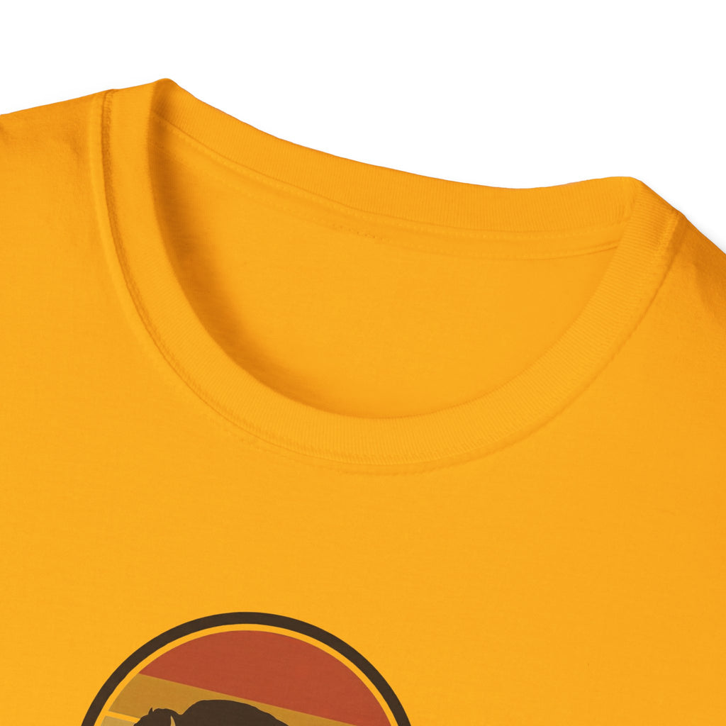 Retro Sunset Bison "Into the Storm" Graphic Tee