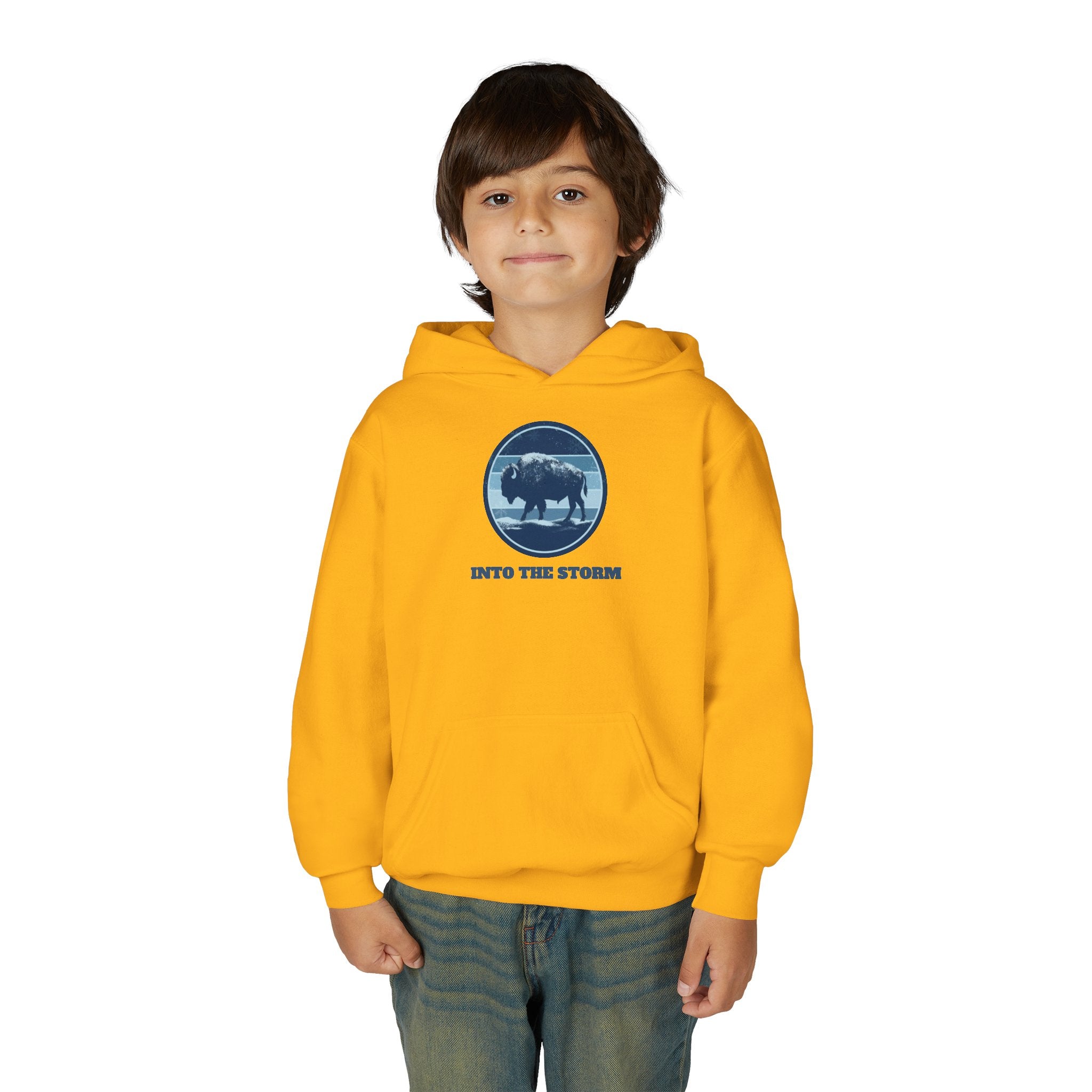 Into the Storm Bison Youth Hoodie