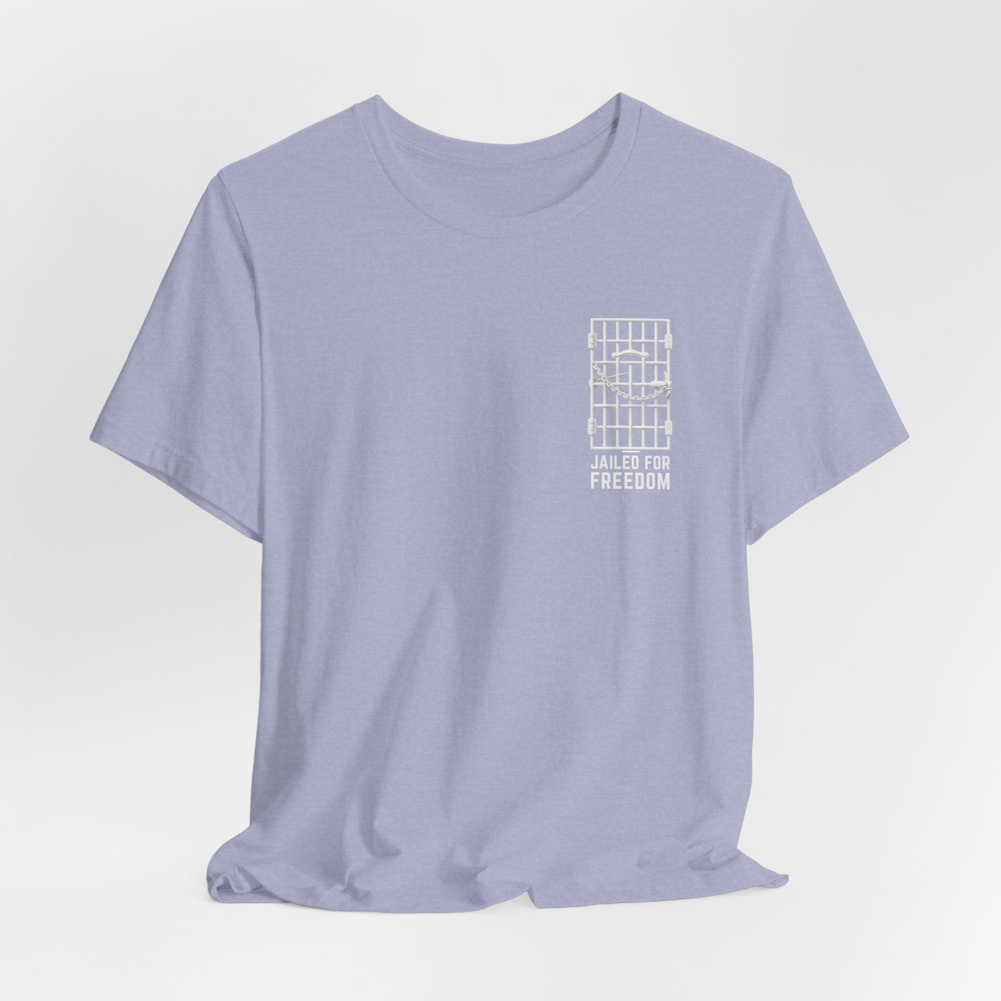 "Jailed for Freedom" Suffragist Pin T-Shirt | Minimalist Historical Design