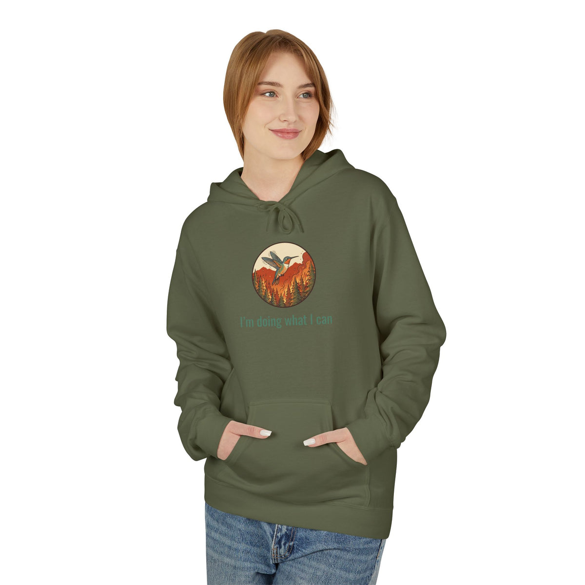 I'm Doing What I Can Hummingbird Graphic Hoodie