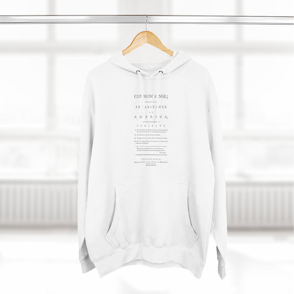 Thomas Paine Common Sense Title Page Hoodie | Historical Vintage Sweatshirt