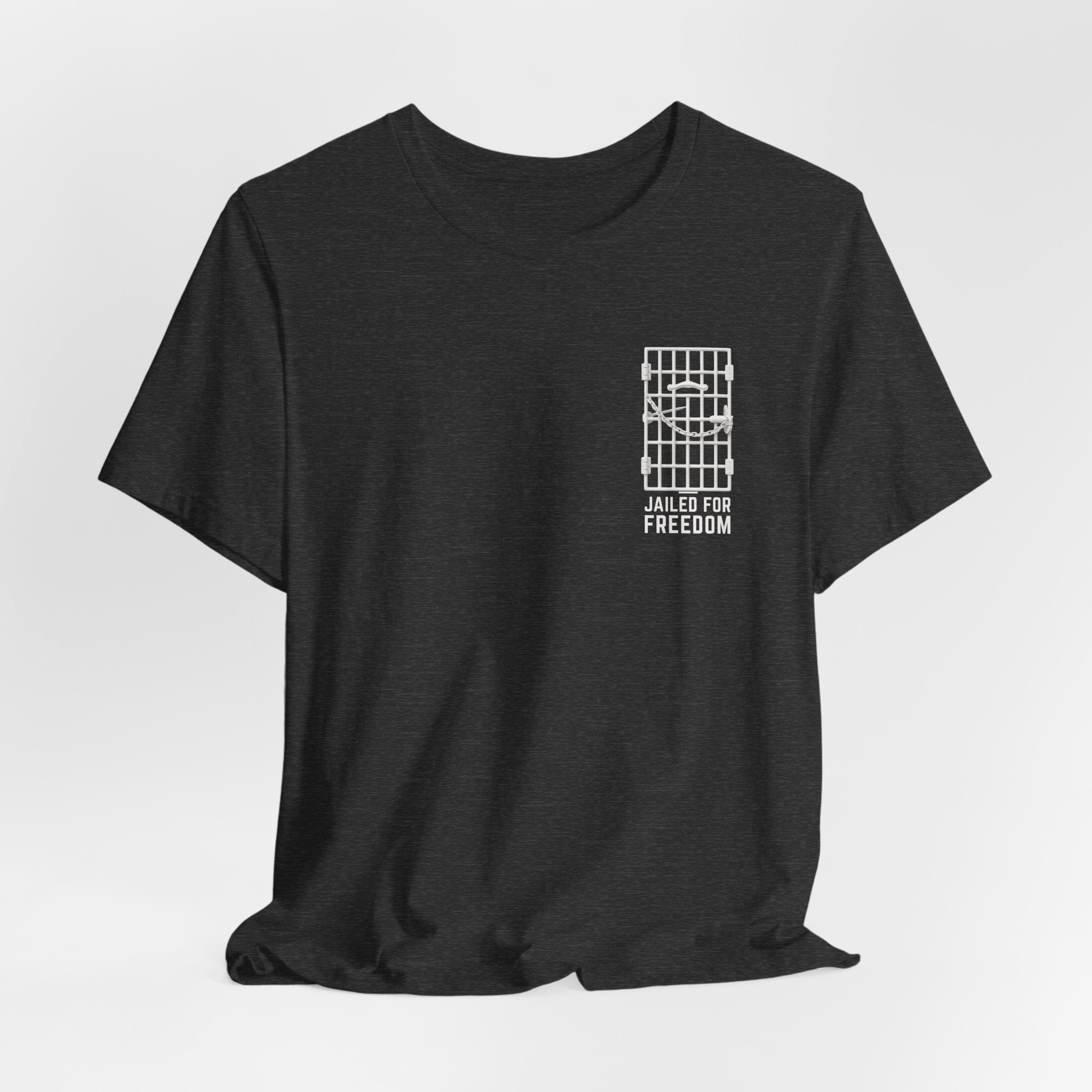 "Jailed for Freedom" Suffragist Pin T-Shirt | Minimalist Historical Design