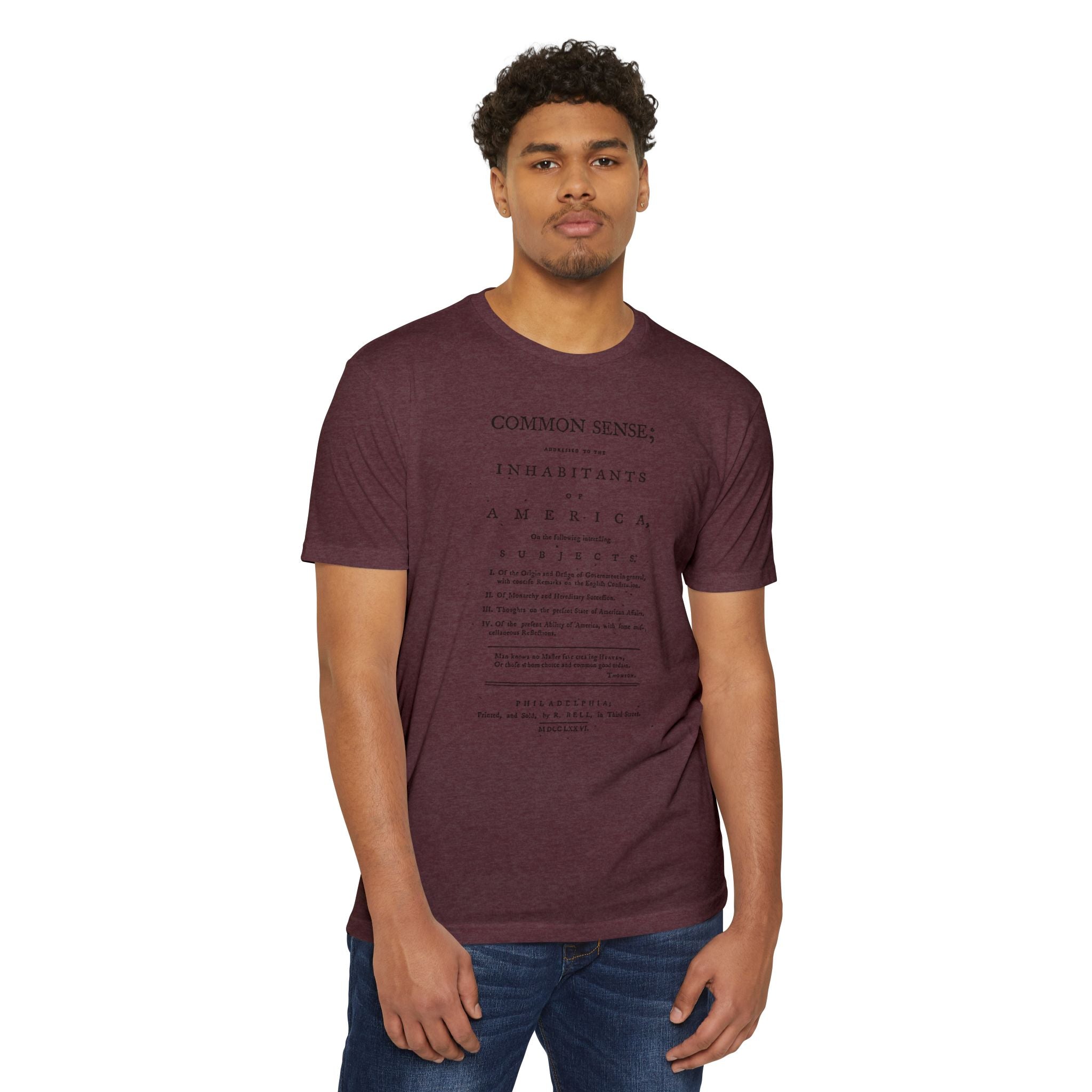 Thomas Paine Common Sense T-Shirt | Historical Typography Tee