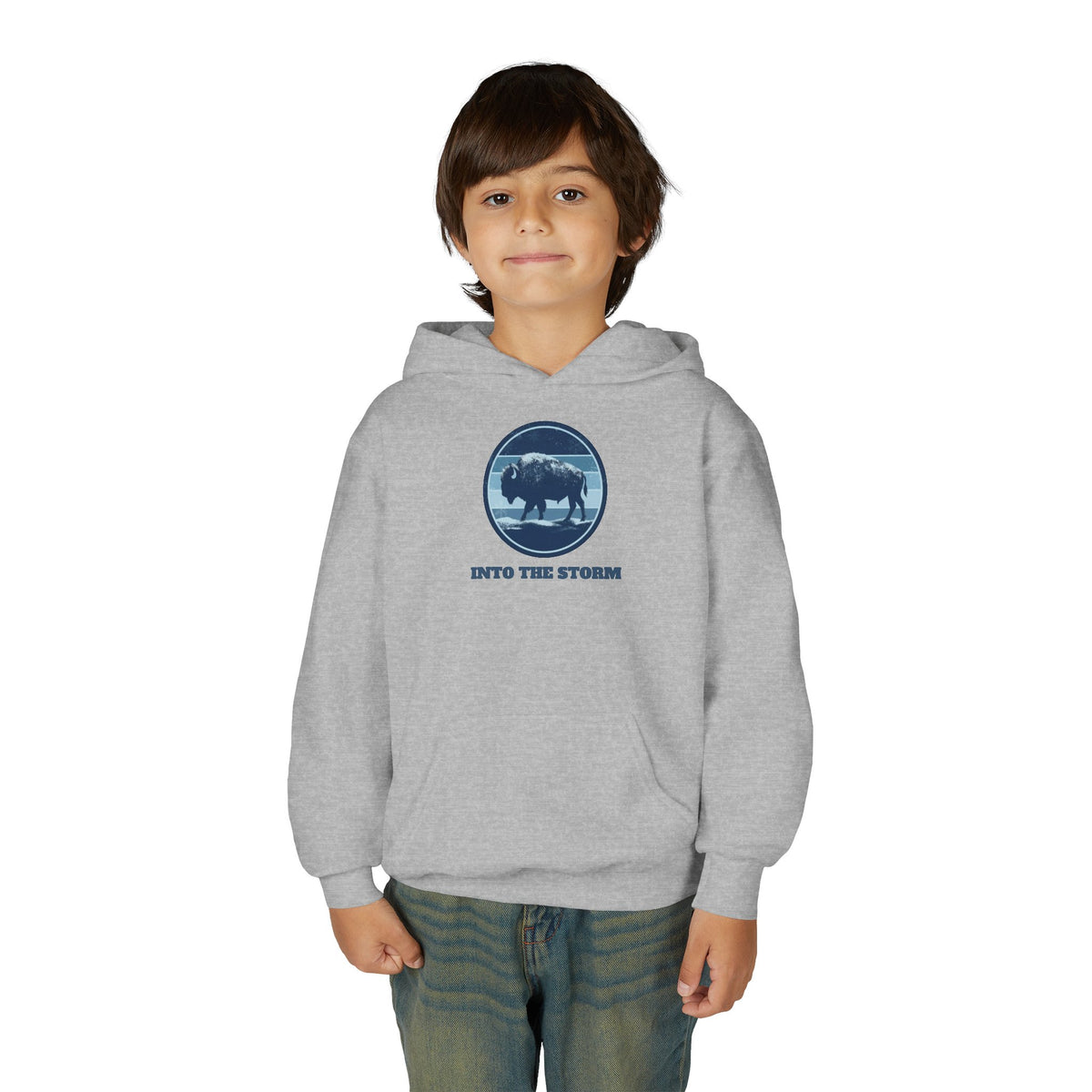 Into the Storm Bison Youth Hoodie