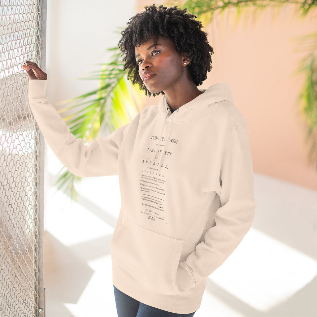 Thomas Paine Common Sense Title Page Hoodie | Historical Vintage Sweatshirt