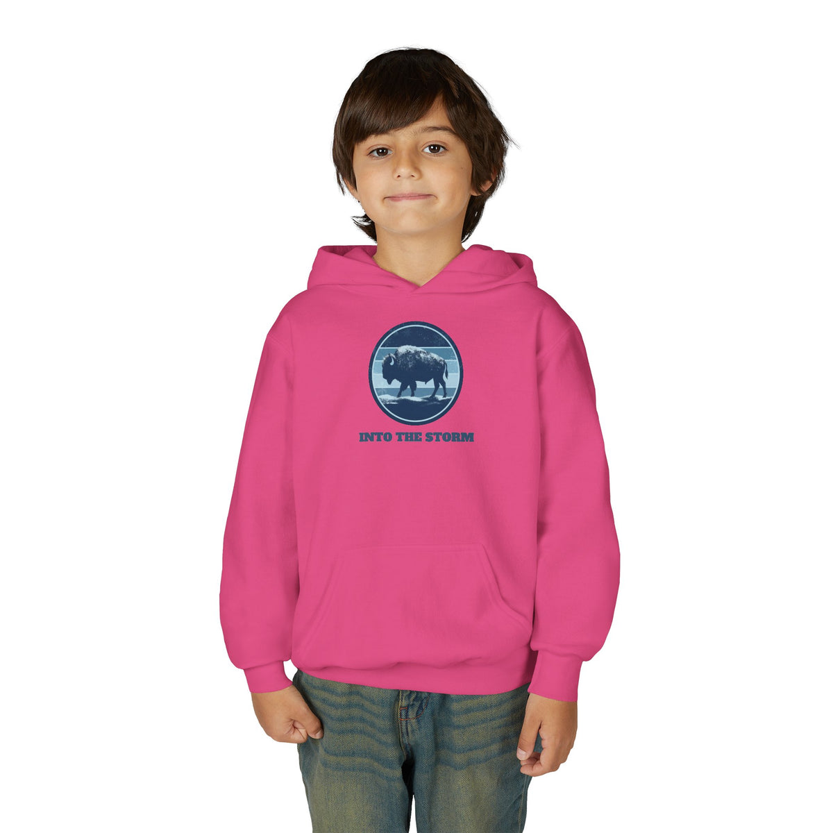 Into the Storm Bison Youth Hoodie