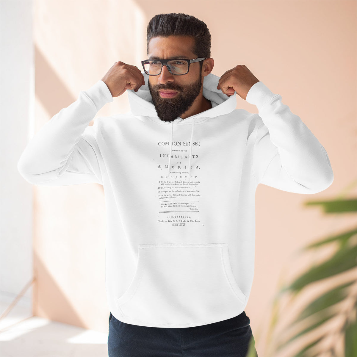 Thomas Paine Common Sense Title Page Hoodie | Historical Vintage Sweatshirt