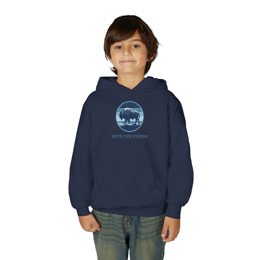 Into the Storm Bison Youth Hoodie
