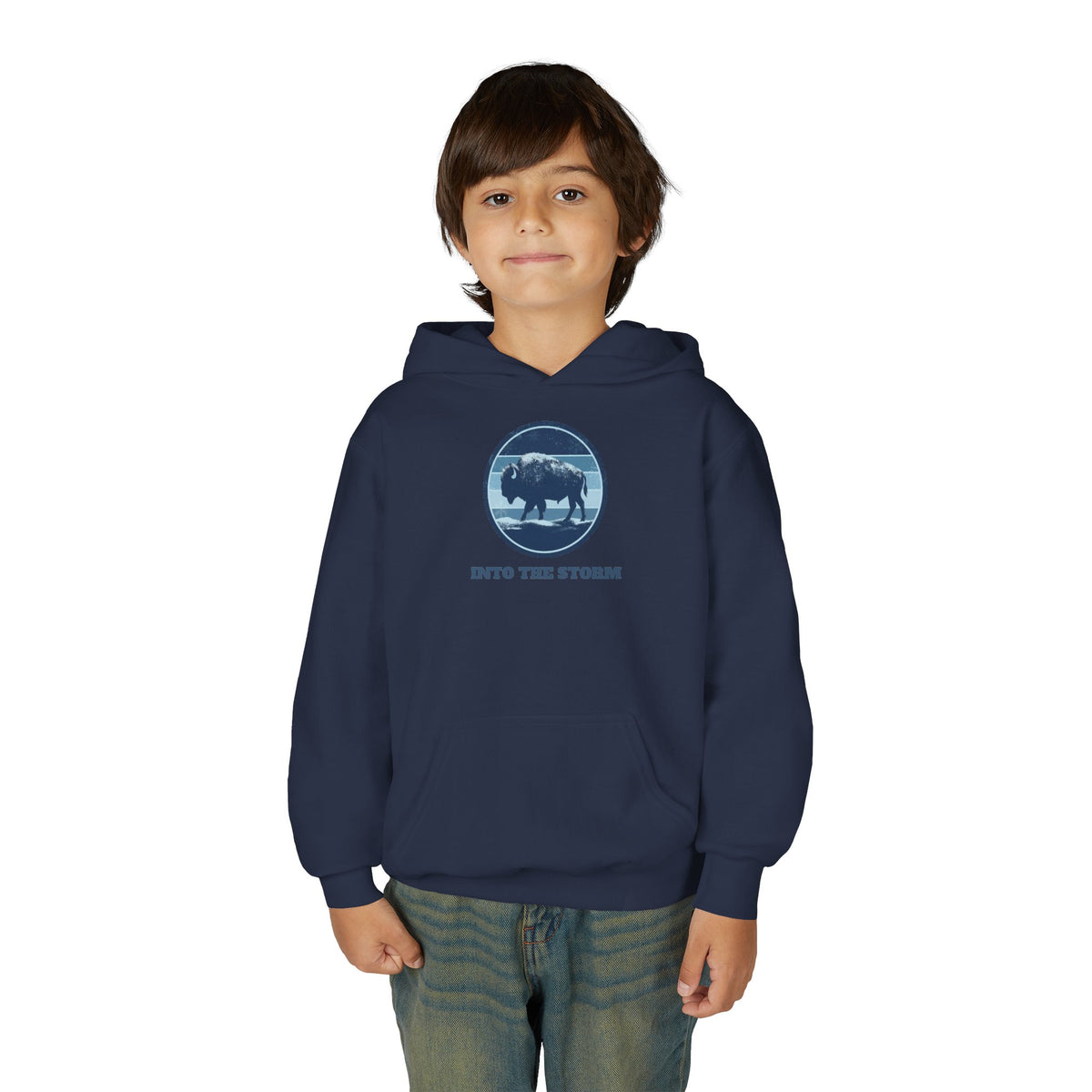 Into the Storm Bison Youth Hoodie
