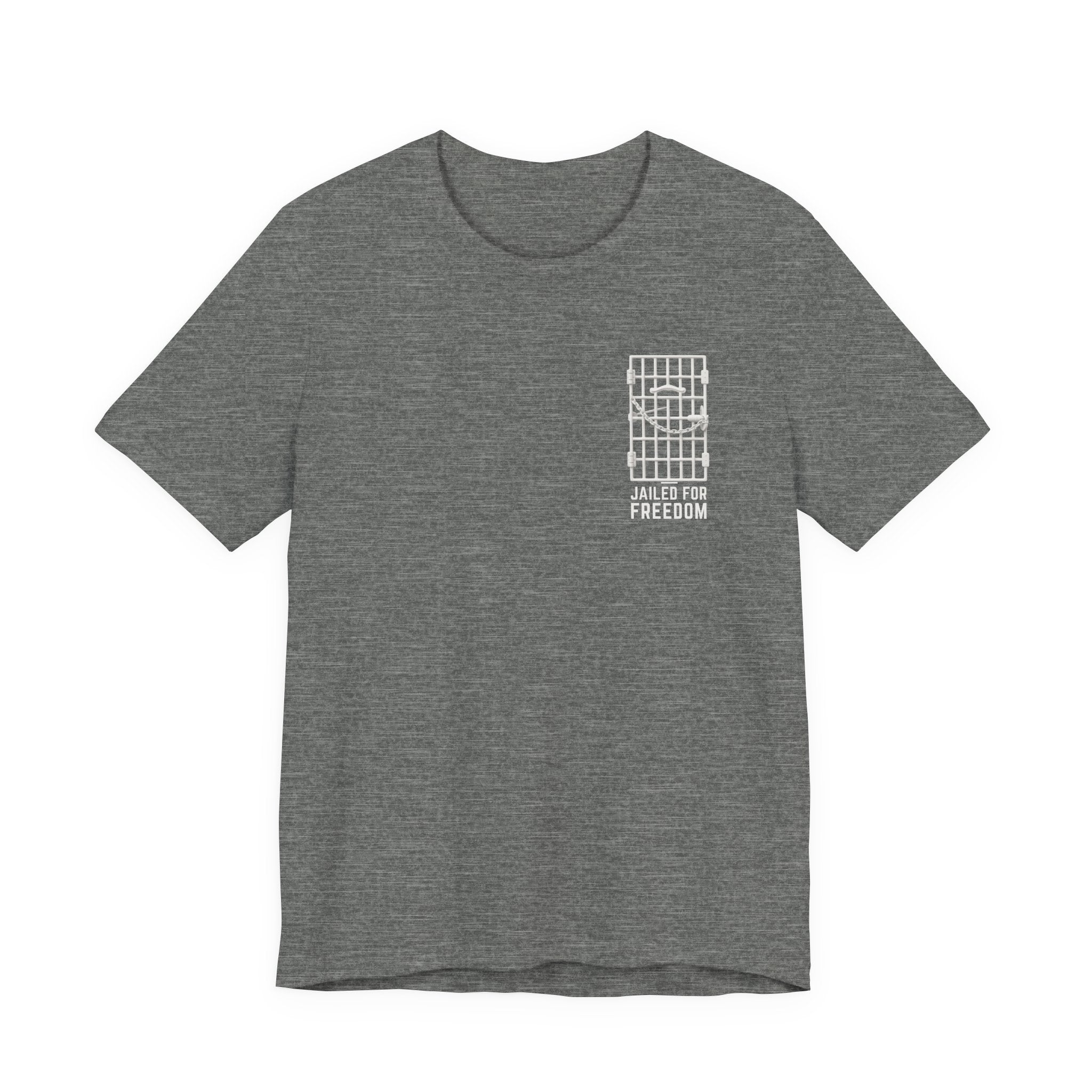 "Jailed for Freedom" Suffragist Pin T-Shirt | Minimalist Historical Design