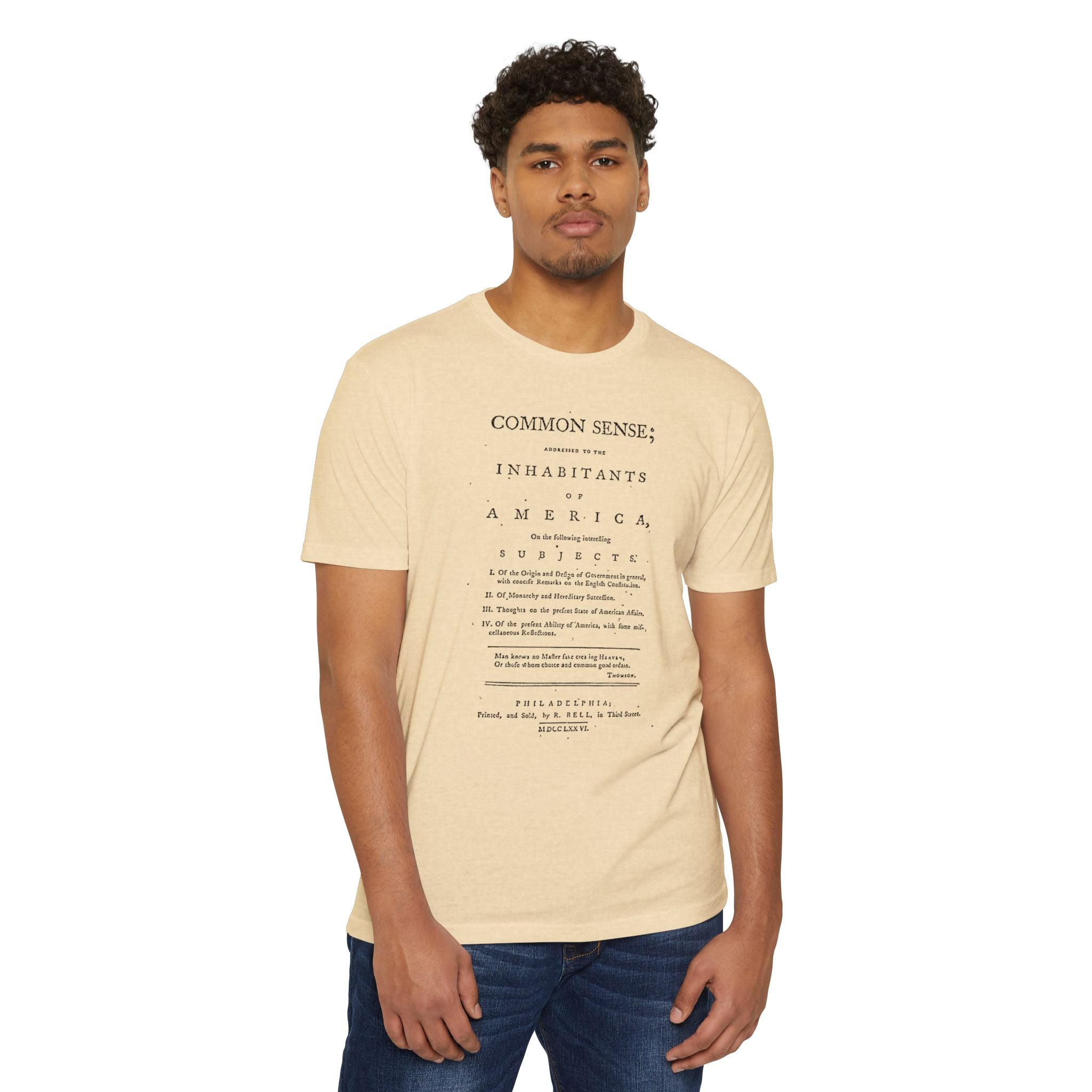 Thomas Paine Common Sense T-Shirt | Historical Typography Tee