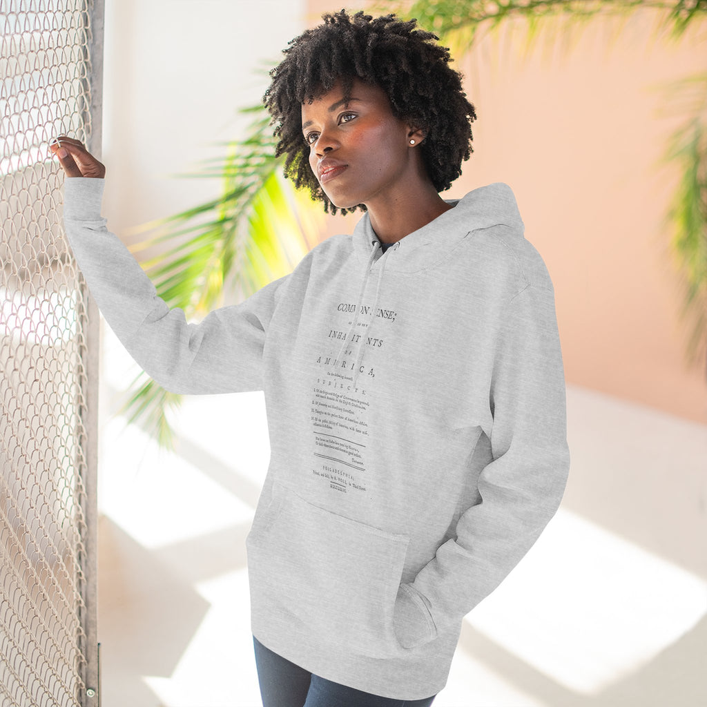 Thomas Paine Common Sense Title Page Hoodie | Historical Vintage Sweatshirt