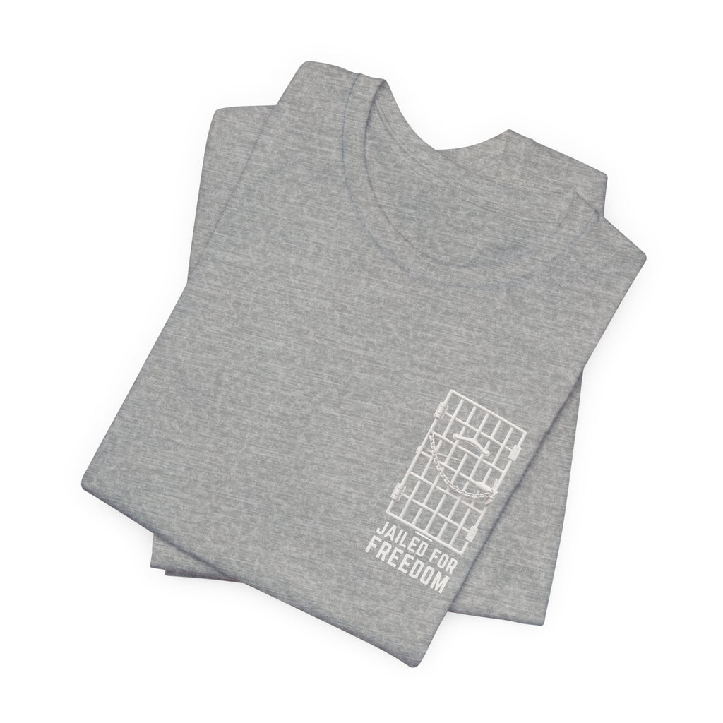"Jailed for Freedom" Suffragist Pin T-Shirt | Minimalist Historical Design