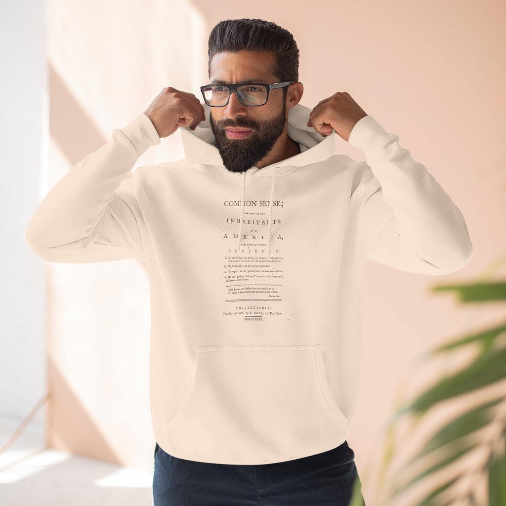 Thomas Paine Common Sense Title Page Hoodie | Historical Vintage Sweatshirt