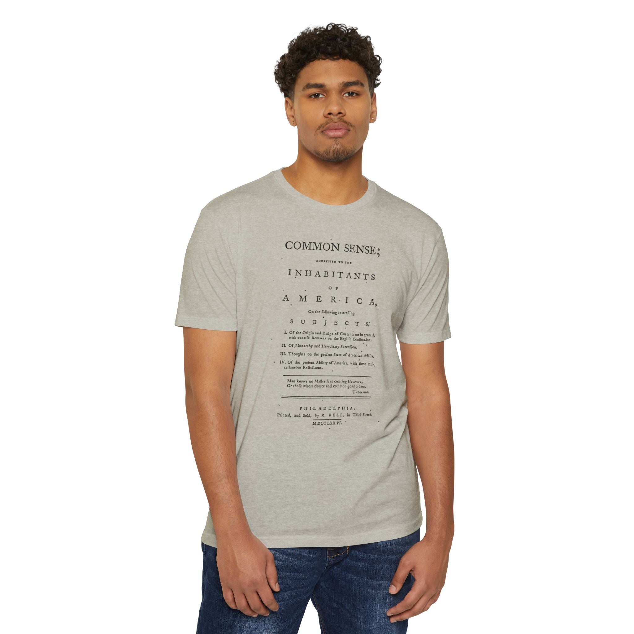 Thomas Paine Common Sense T-Shirt | Historical Typography Tee