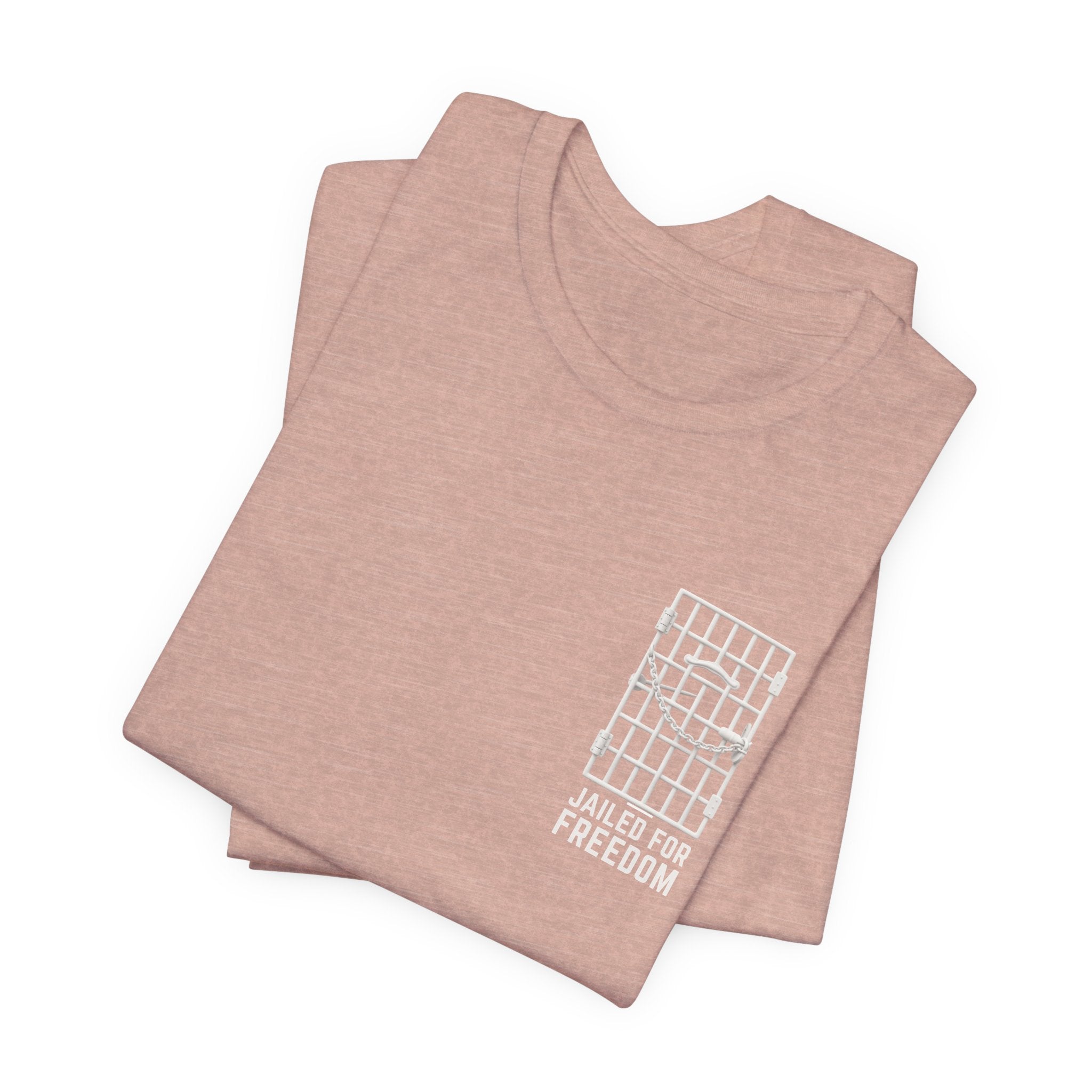 "Jailed for Freedom" Suffragist Pin T-Shirt | Minimalist Historical Design
