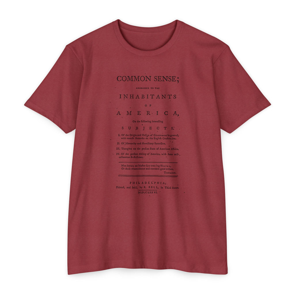 Thomas Paine Common Sense T-Shirt | Historical Typography Tee