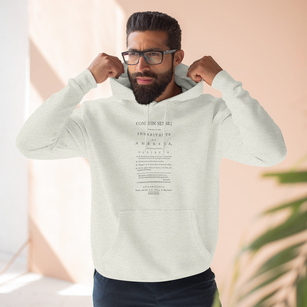 Thomas Paine Common Sense Title Page Hoodie | Historical Vintage Sweatshirt